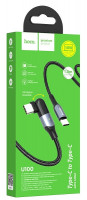 Usb Кабель-зарядка Type-C на Type-C Hoco U100 Orbit 5A 100W 1.5м в нейлоновой оплетке черный