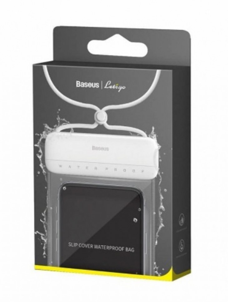 Водонепроницаемый чехол Baseus Let's Go Slip Cover Waterproof Bag 7.2" (ACFSD-D02) белый