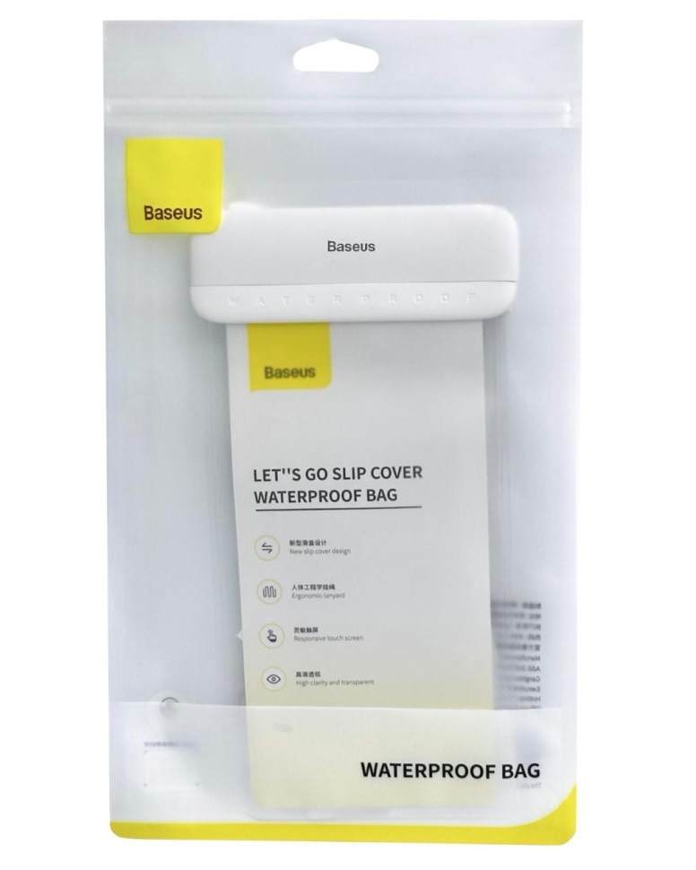 Водонепроницаемый чехол Baseus Let's Go Slip Cover Waterproof Bag 7.2" (ACFSD-D02) белый