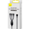 Usb Кабель-зарядка Micro+Lightning+Type-C Baseus Flash 100W 1.2м (CASS030001) черный