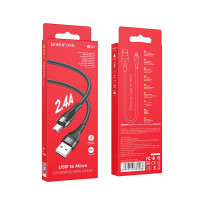 Usb Кабель-зарядка Micro Borofone BX61 2.4A 1м черный