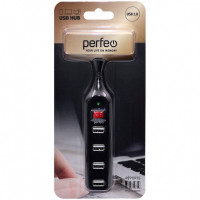 USB-HUB Perfeo 4 Port, (PF-HYD-6001H) чёрный