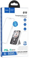 Беспроводное заряд. устр. + Powerbank Hoco Q10 1USB-C 20W/ 5000mAh прозрачное