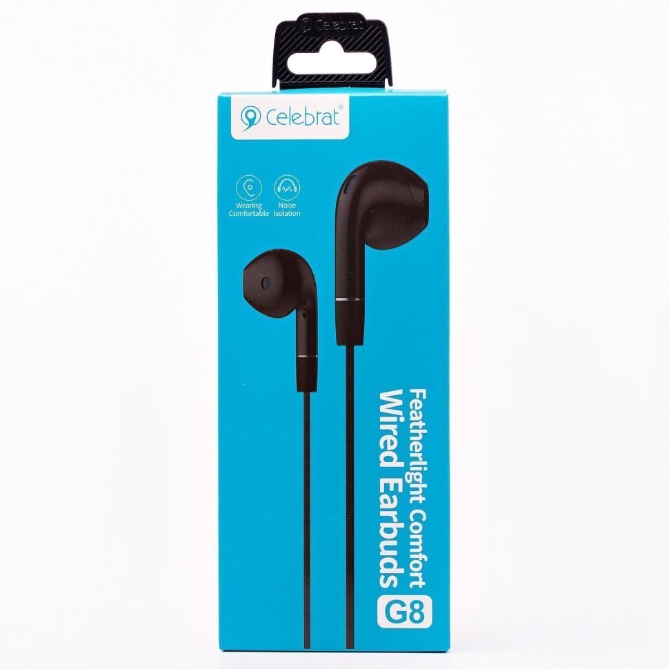 Наушники с микрофоном Celebrat G8 1.2м чёрный