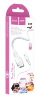 Usb Кабель-зарядка Type-C на Type-C Hoco X67 Nano 3A 60W 1м мягкий силиконовый белый