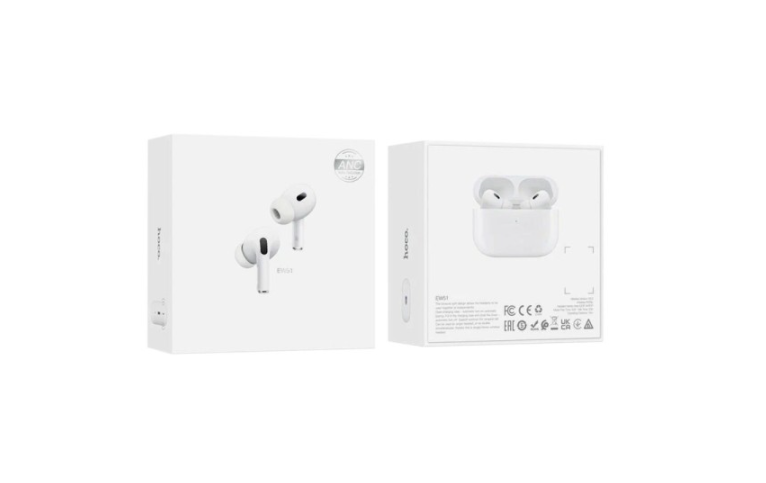 Беспроводные наушники TWS Hoco EW51 BT5.3/35mAh (350mAh)/3.5ч/ANC белые