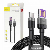 Usb Кабель-зарядка TYPE-C Baseus Cafule 5A 40W 1м CATKLF-PG1 черный