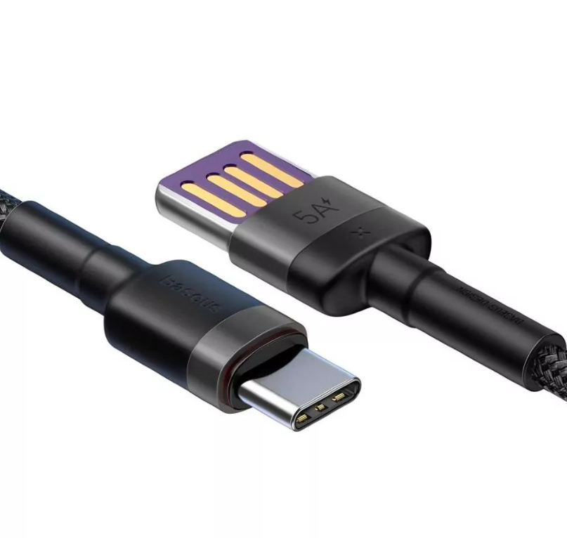 Usb Кабель-зарядка TYPE-C Baseus Cafule 5A 40W 1м CATKLF-PG1 черный