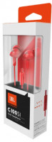 Наушники с микрофоном JBL C100SI 1.2м красные
