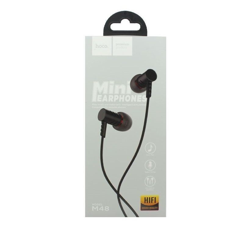 Стереонаушники Hoco M48 с микрофоном серебристые