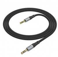 Аудиокабель AUX 3,5mm Hoco 1m UPA26 тканевый черный