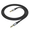 Аудиокабель AUX 3,5mm Hoco 1m UPA26 тканевый черный