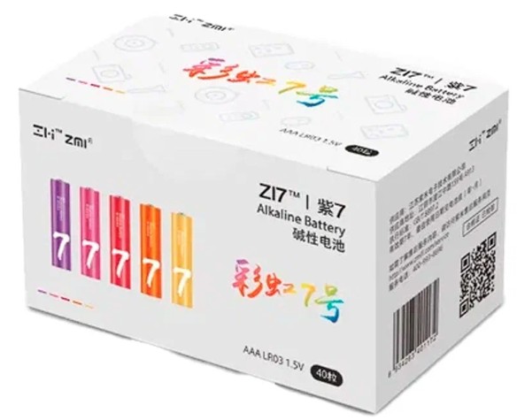 Батарейки Xiaomi ZMI Rainbow ZI7 тип AAA 40 шт цветные