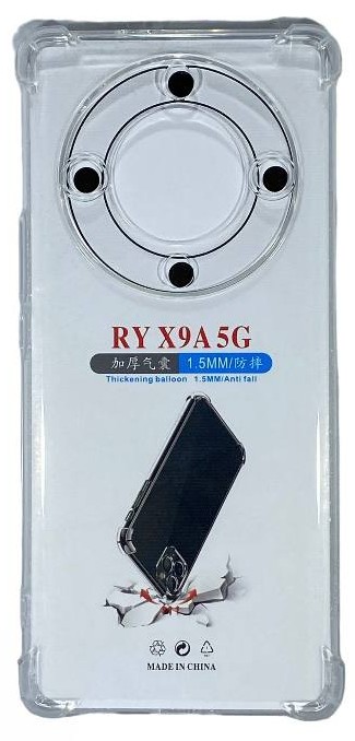 Чехол-накладка силикон 2.0мм Huawei Honor X9A прозрачный