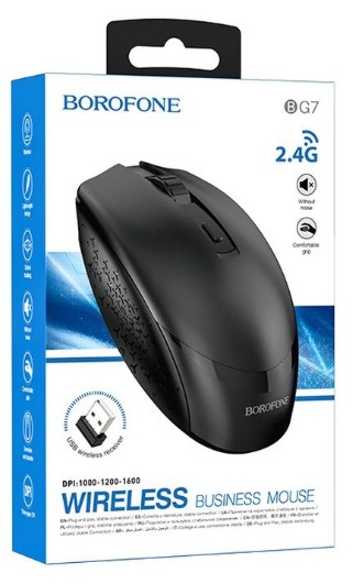 Мышь беспроводная Borofone BG7 черная