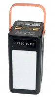 Powerbank Hoco DB49A 60000mAh 4USB/1C/Micro/Lightning с проводом Type-C/Lightning с фонариком черный