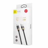Usb Кабель-зарядка TYPE-C Baseus Golden Belt 3A 1.5м (CATGB-A1V) чёрно-золотистый