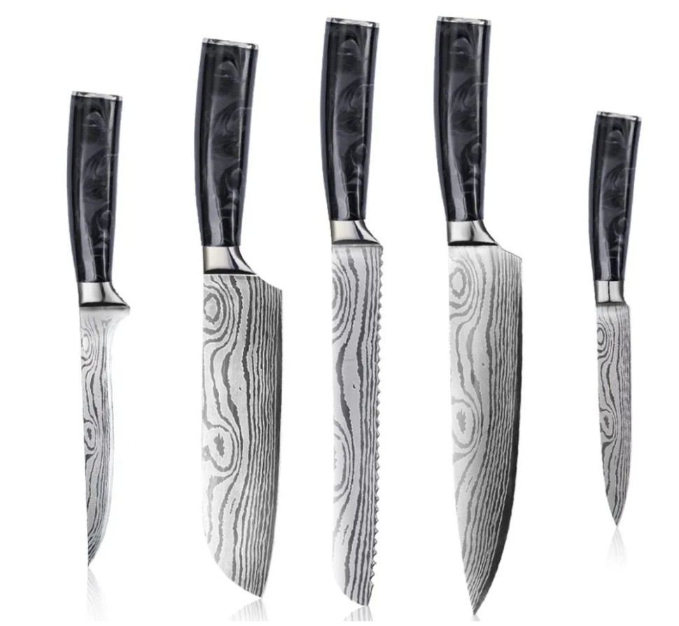 Набор кухонных ножей Xiaomi Spetime 5-Piece Steel Kitchen Knife Set G05-BL (5 ножей) черный