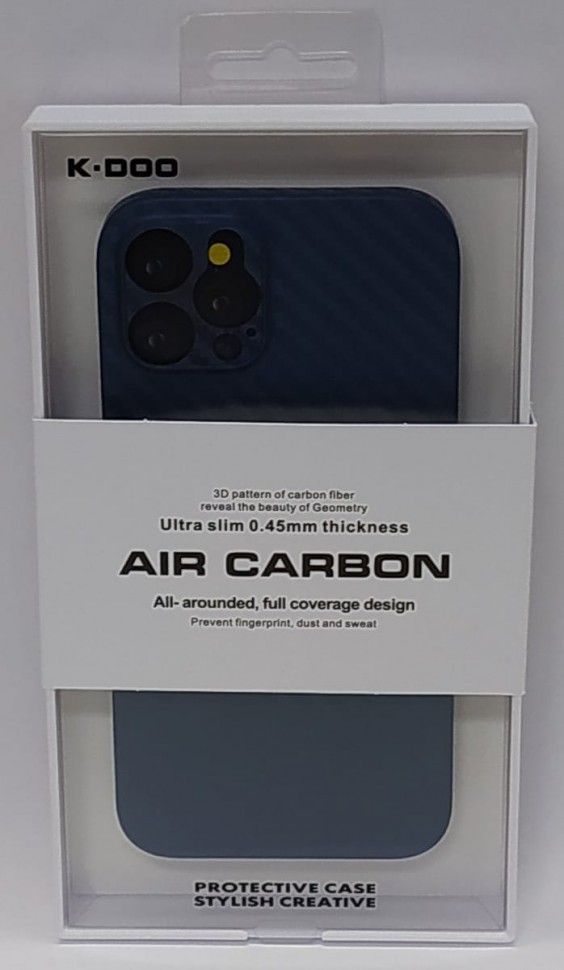 Накладка для i-Phone 12 Pro 6.1" K-Doo Air Carbon пластик синяя