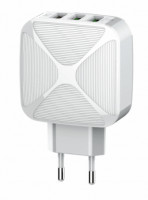 Сетевое зар. устр. LDNIO A3310Q с шнуром Micro 3USB 30W белое