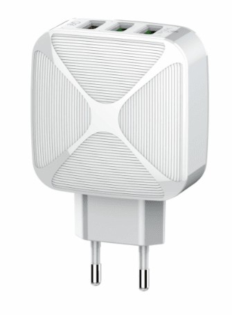 Сетевое зар. устр. LDNIO A3310Q с шнуром Micro 3USB 30W белое