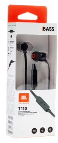 Наушники с микрофоном JBL T110 1.2м черные