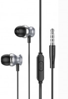 Наушники с микрофоном Hoco M106 1.2м металик
