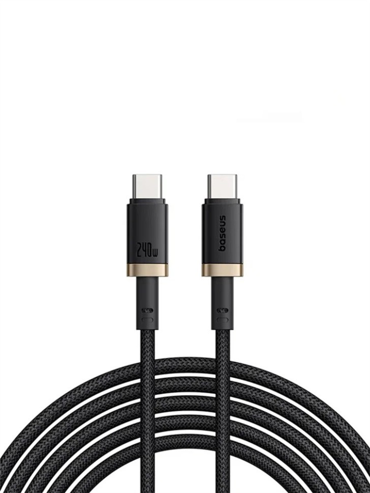 Кабель-зарядка Type-C на Type-C Baseus Dura Series 240W 1м (P10377803U03-00) черно-золотистый