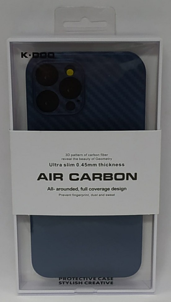 Накладка для i-Phone 12 Pro Max 6.7" K-Doo Air Carbon пластик синяя