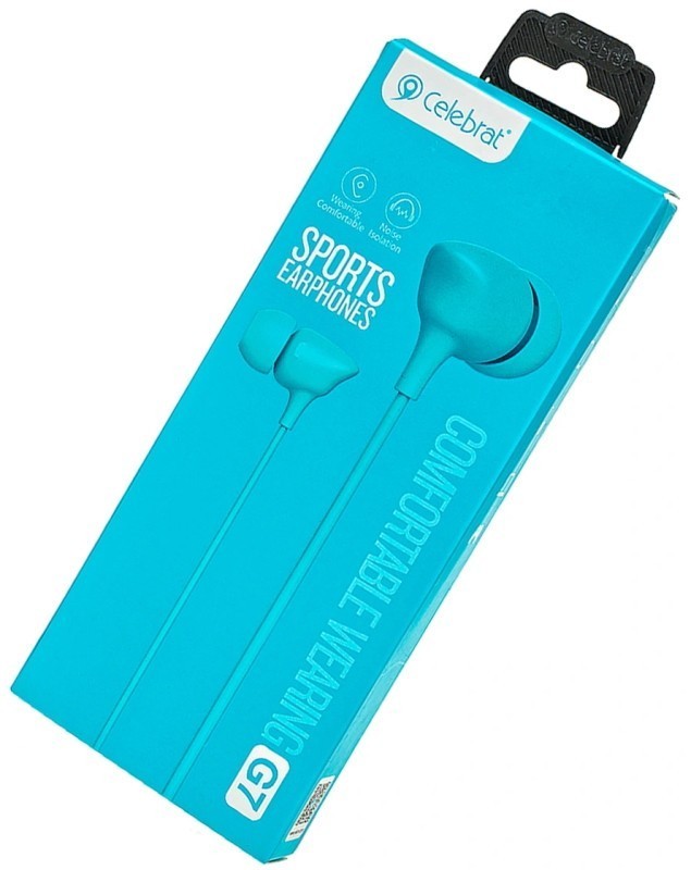 Наушники с микрофоном Celebrat G7 1.2м синие
