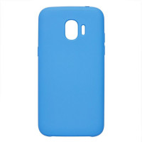 Накладка для Samsung Galaxy A5 (2018)/A8 (2018) Silicone cover голубая