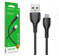 Usb Кабель-зарядка Micro Borofone BX51 Trumph 2.4A 1м силиконовый черный