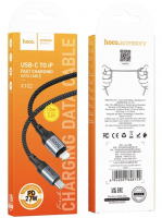 Usb Кабель-зарядка Type-C на Lightning Hoco X102 1м 27W черный