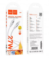 Usb Кабель-зарядка Type-C HOCO X99 Crystal ice 3A 1м силиконовый серебристый