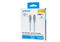 Usb Кабель-зарядка Type-C на Type-C Anker Ultra-Soft (A82E2631) 240W 0.9м синий