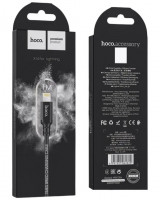 Usb Кабель-зарядка Lightning Hoco X14 Times speed 1м 2.0A в тканевой оплётке чёрный
