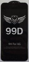 Защитное стекло для i-Phone 6/6s 99D чёрное