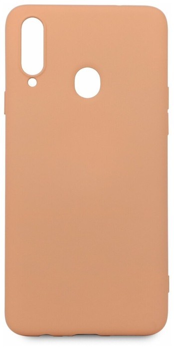 Накладка для Samsung Galaxy A20S Silicone cover пудро