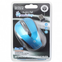 Мышь беспроводная беззвучная Smartbuy 612AG синяя, LED Blue (SBM-612AG-BK)/40/