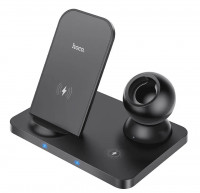 Беспроводное зарядное устройство 3in1 смартфон/Watch/AirPods Hoco CW33 5W/7,5W/15W черное