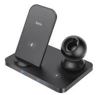 Беспроводное зарядное устройство 3in1 смартфон/Watch/AirPods Hoco CW33 5W/7,5W/15W черное