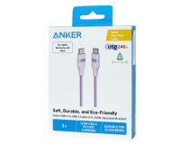 Usb Кабель-зарядка Type-C на Type-C Anker Ultra-Soft (A82E26V1) 240W 0.9м фиолетовый