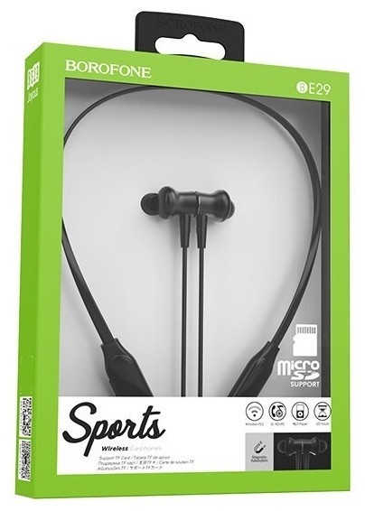 Беспроводные наушники для спорта Borofone BE29 BT5.0/130mAh/10ч черная