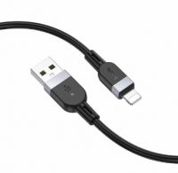 Usb Кабель-зарядка Lightning Hoco X109 2.4A 2м силиконовый черный