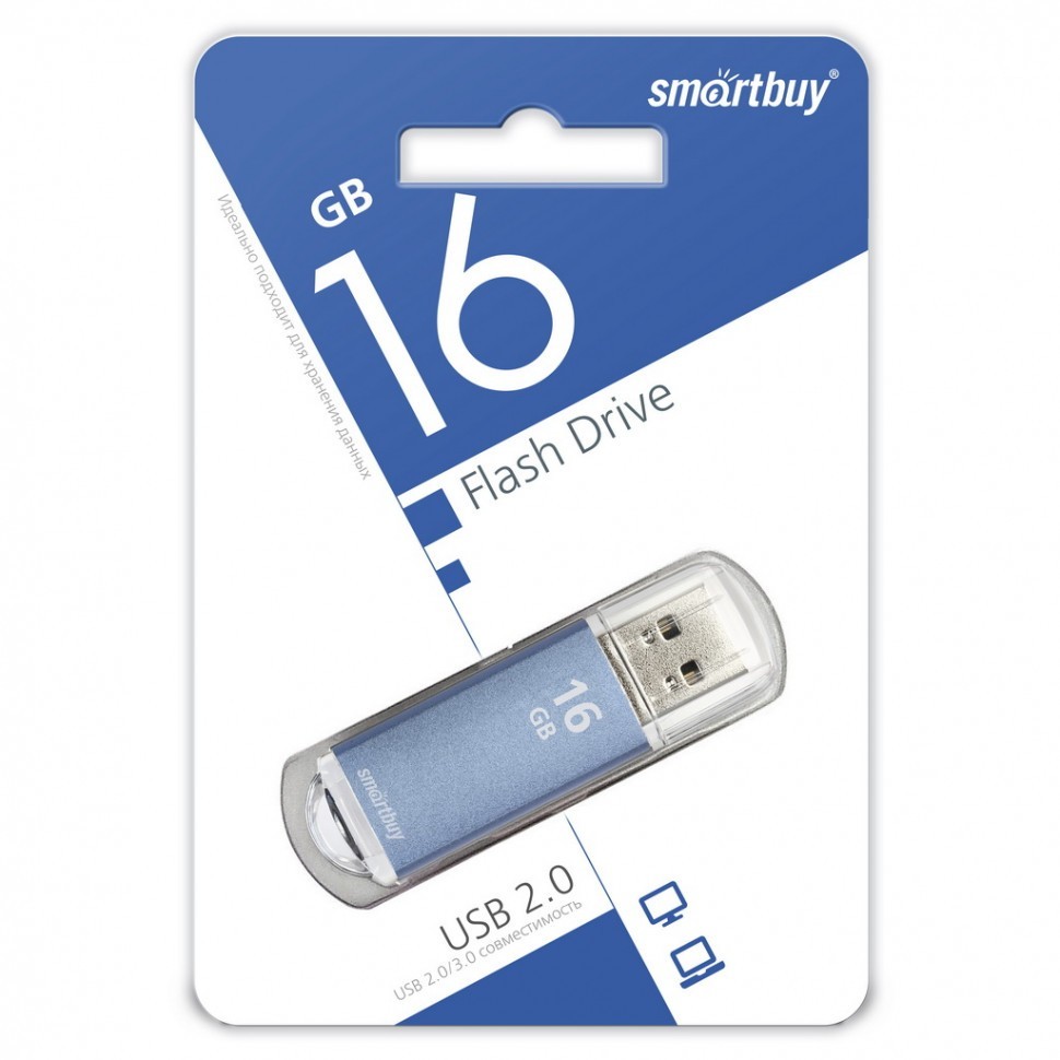 USB флеш накопитель Smartbuy 16GB V-Cut Blue (SB16GBVC-B)