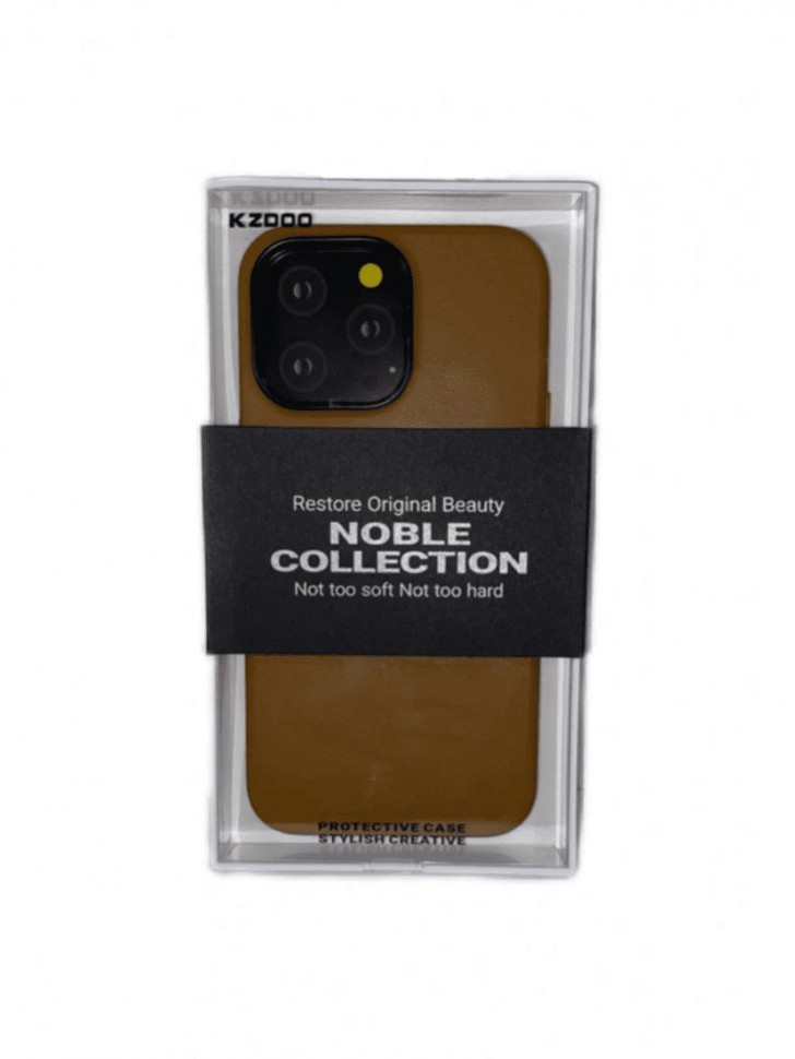 Накладка для i-Phone 15 Pro Max K-Doo Noble кожаная коричневый