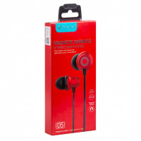 Наушники с микрофоном Celebrat D5 1.2м магнитный в оплётке TPE красный