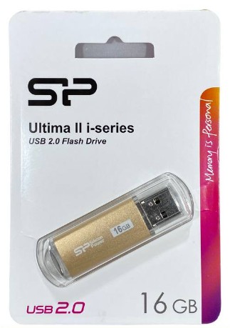 USB флеш накопитель Silicon Power 16GB Ultima II - I Series золотой
