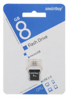 USB флеш накопитель Smartbuy 8GB OTG POKO series Black (SB8GBPO-K)