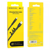 Usb Кабель-зарядка Micro Borofone BX23 2A 1м силиконовый чёрный